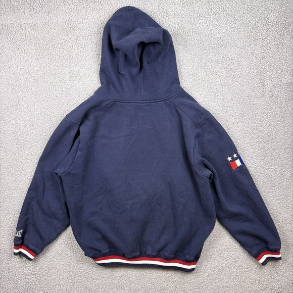 Everlast Hoodie Mens Medium Blue Boxing Sweatshirt USA American Retro Y2K Zip Up - Picture 2 of 16